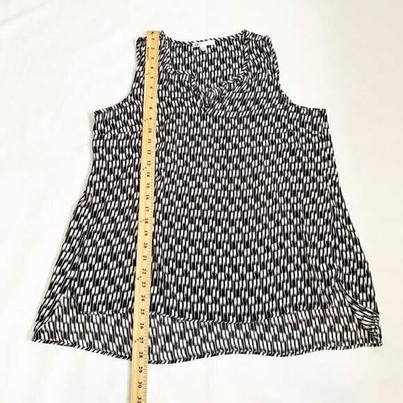 DR2 black white sheer lightweight sleeveless tank top blouse -‎ Medium - Picture 6 of 7